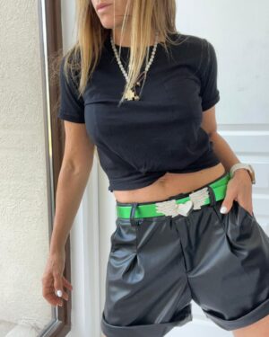 Short Anne efecto piel negro