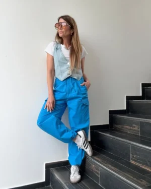 Pantalón Fauda Turquesa