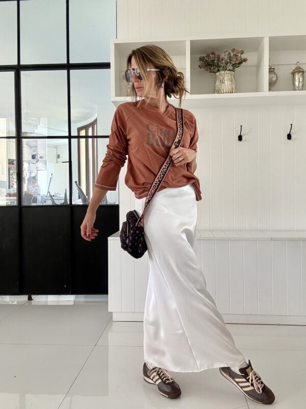 Falda lencera off white sedita kim - Image 5