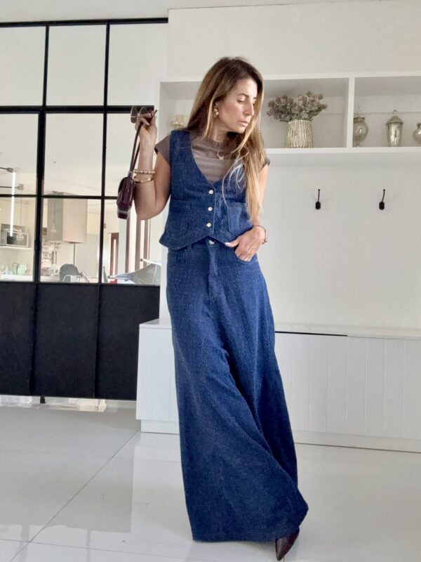 Falda crush denim texturizada dark - Image 4