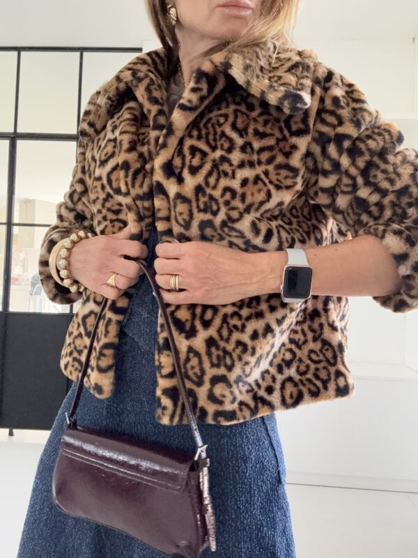 Chaqueta piel animal print