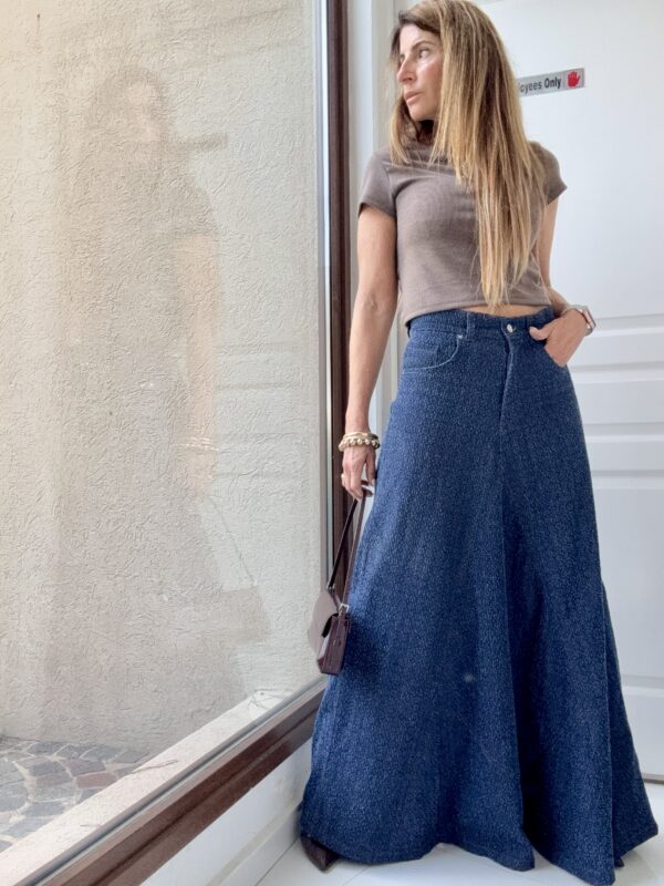 Falda crush denim texturizada dark - Image 13