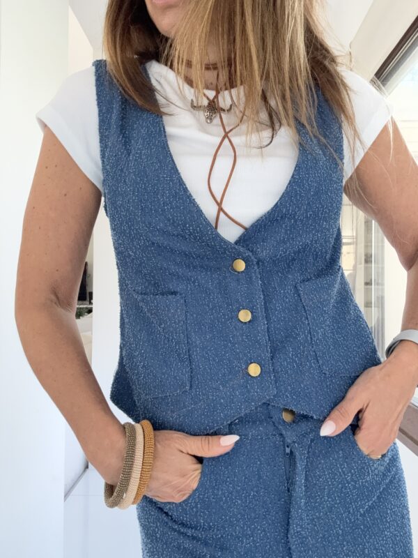 Chaleco Jean texturizado medium