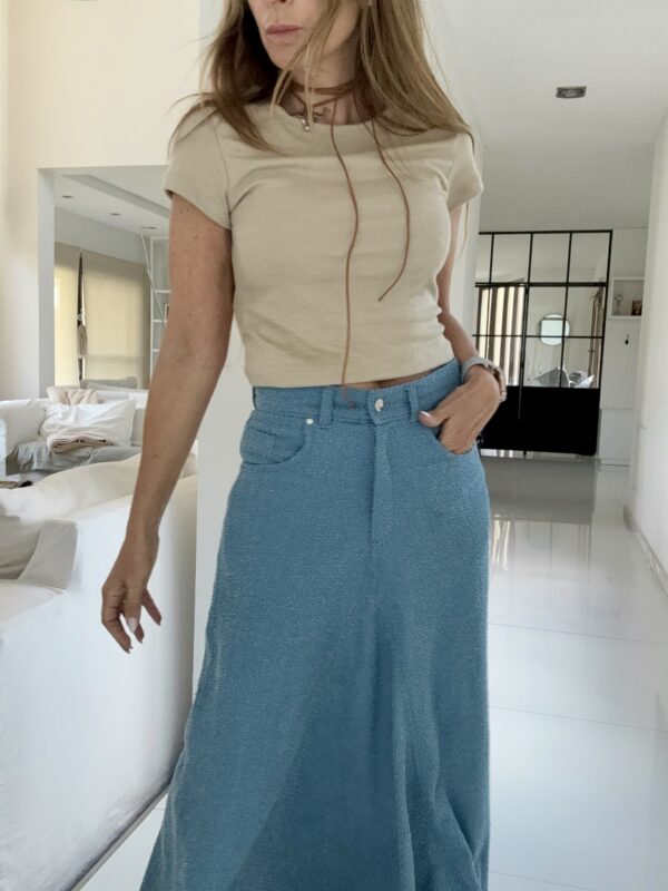Falda crush denim texturizada light - Image 10