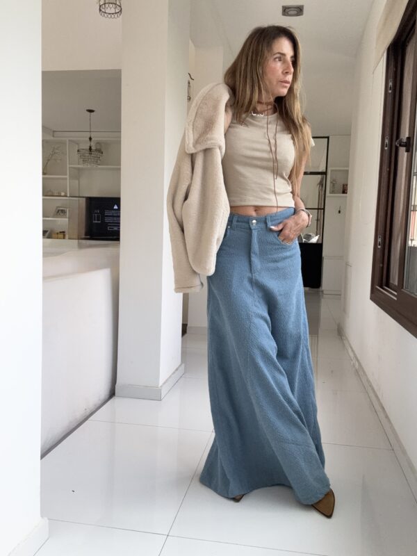 Falda crush denim texturizada light - Image 2