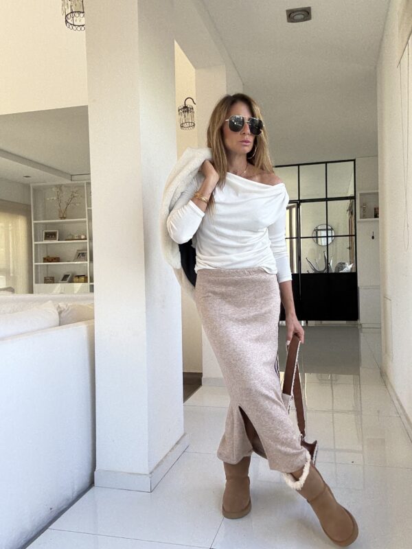 Remera Buche off white lanilla fina - Image 8