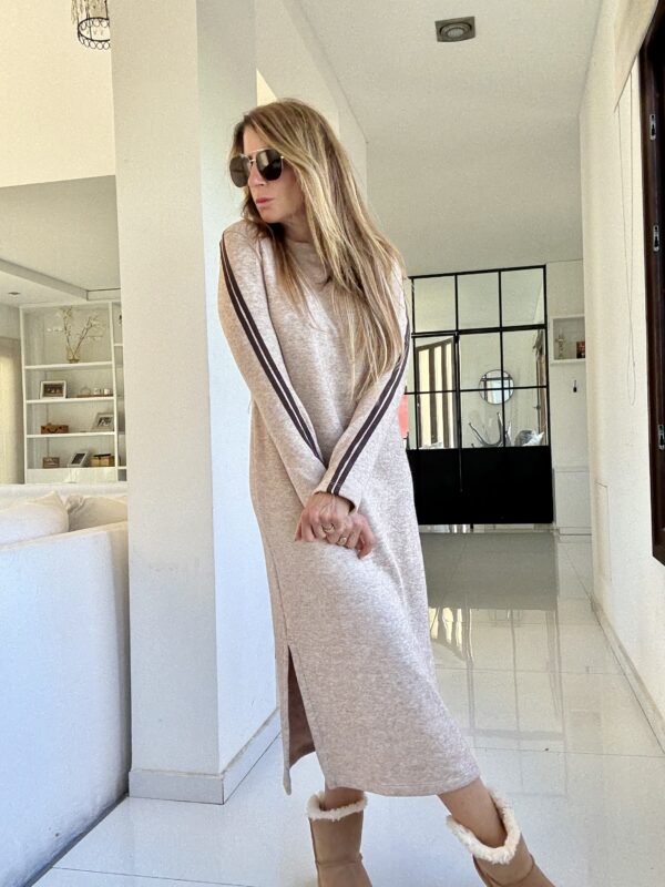 Vestido soft lanilla moca