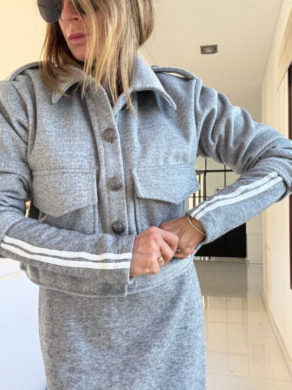 Vestido soft lanilla gris melange - Image 7