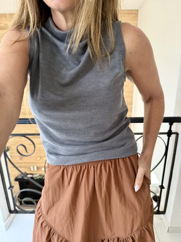 Musculosa Capuccino Morley azul vintage - Image 6