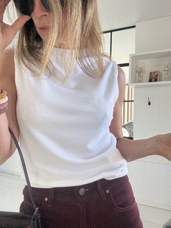 Musculosa Capuccino Morley blanca   vintage