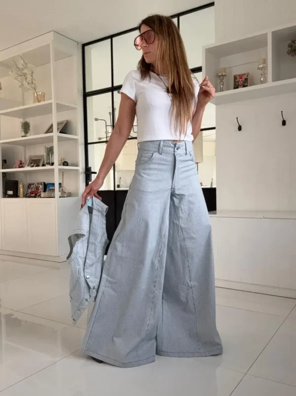 Pantalón Iconic  rayado azul - Image 2