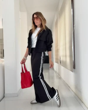 Falda Ayra negra vivos off white coleccion invernalia