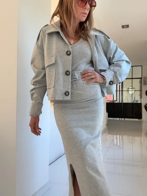 Falda Magic Kingdom gris vivos off white coleccion invernalia - Image 16