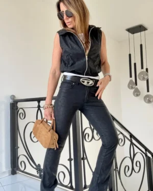 Pantalón Dumbo nobuk negro