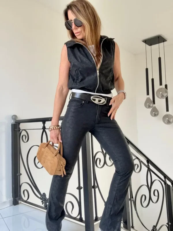 Pantalón Dumbo nobuk negro