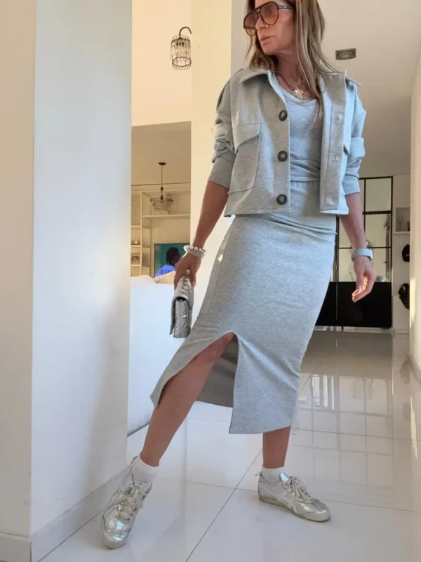 Falda Magic Kingdom gris vivos off white coleccion invernalia - Image 12