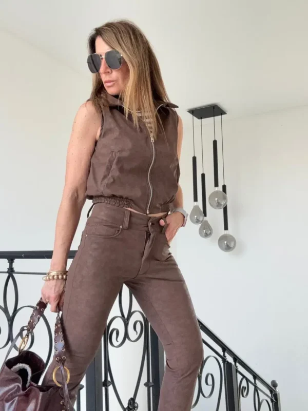 Pantalón Dumbo nobuck chocolate - Image 13