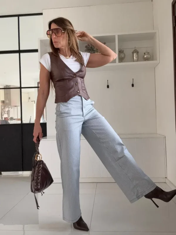 Pantalón Baby Iconic  rayado azul - Image 8