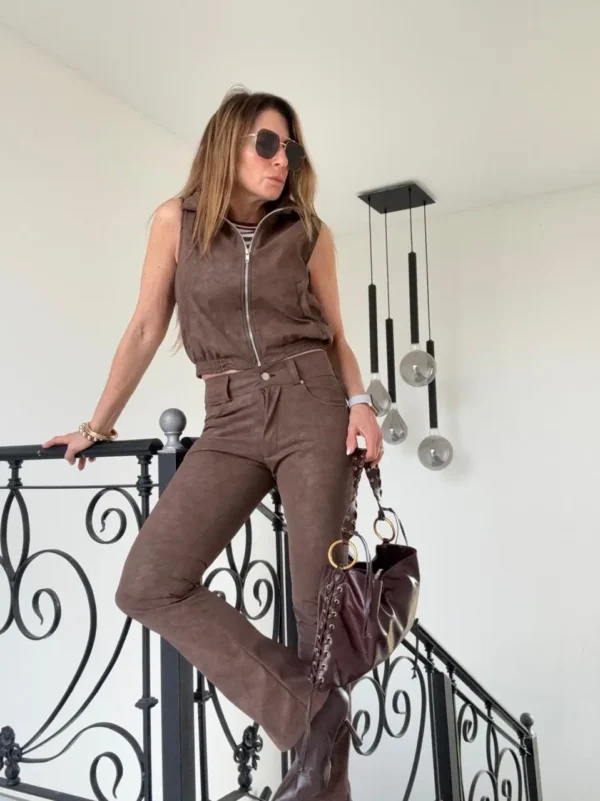 Pantalón Dumbo nobuck chocolate - Image 14