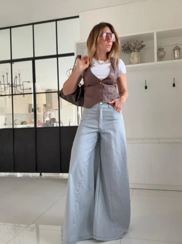 Pantalón Iconic  rayado azul - Image 11