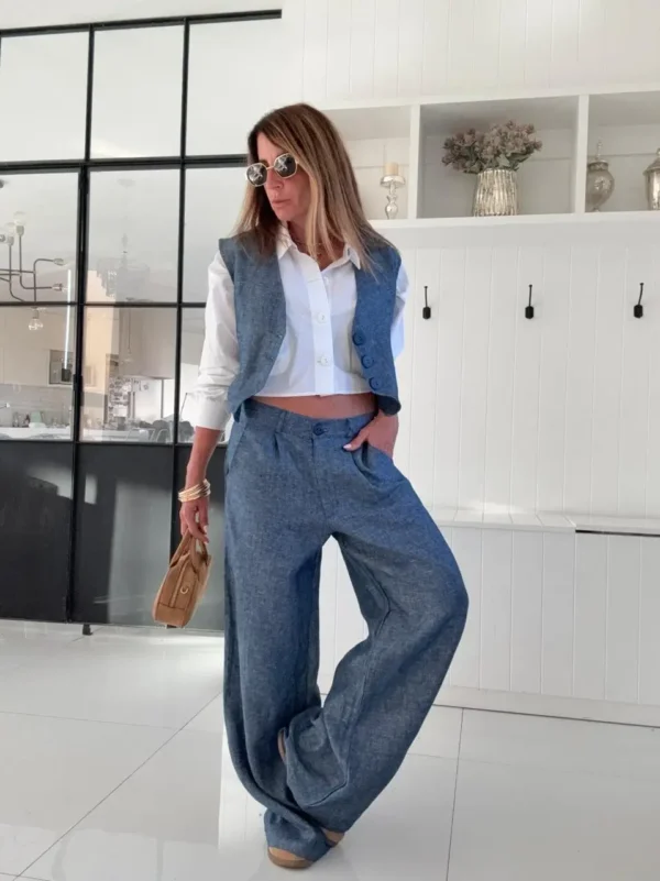 Chaleco lino 100% denim - Image 11