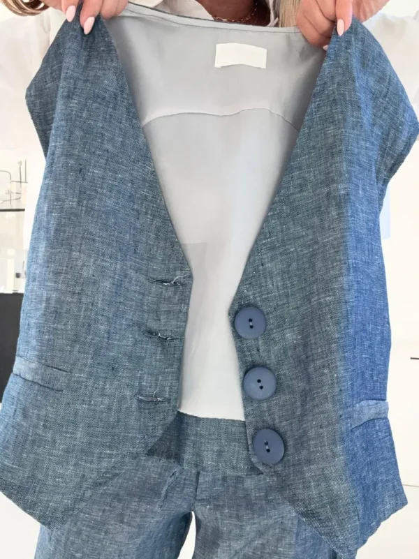 Chaleco lino 100% denim - Image 9