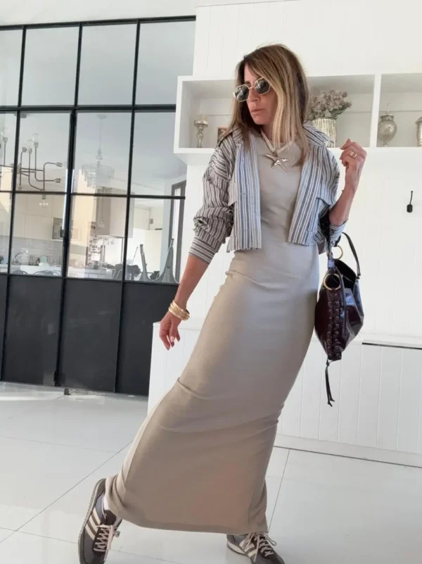 Vestido Morley vintage arena - Image 4