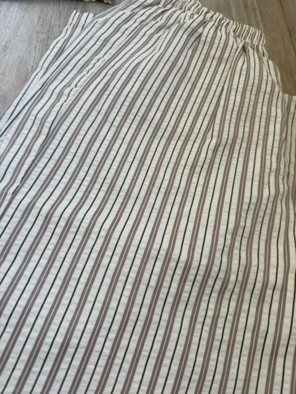 Camisa  Molly cedro rayada marino, fondo vison - Image 5