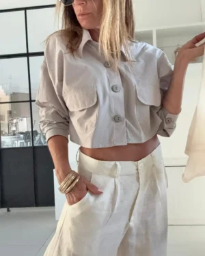 Camisa  Molly  cemento cotton