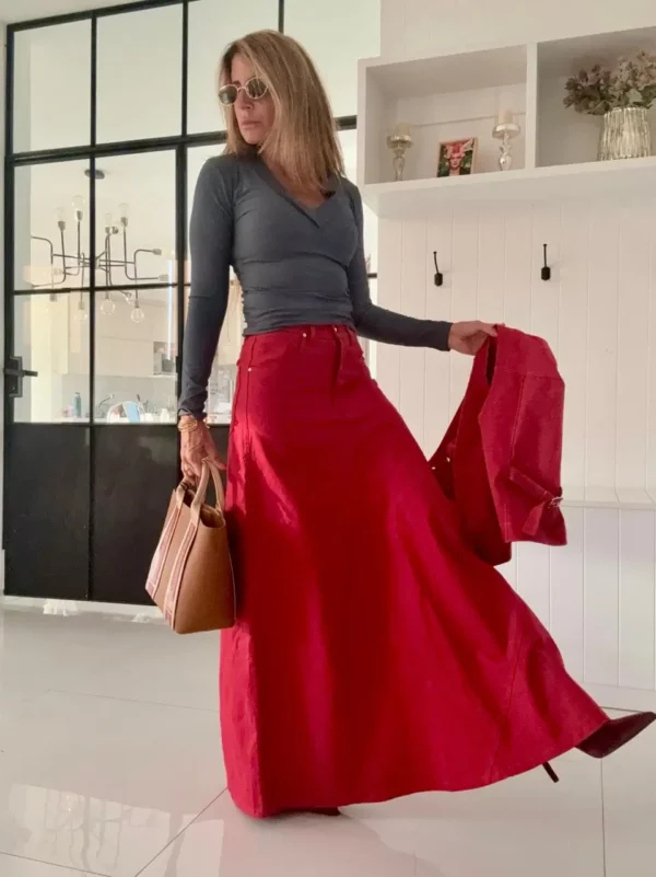 Chaleco cherry Gabardina - Image 2