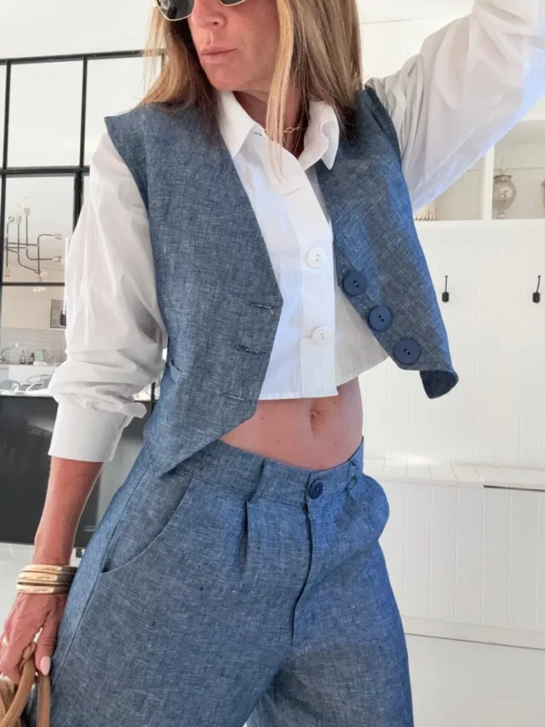 Chaleco lino 100% denim - Image 10