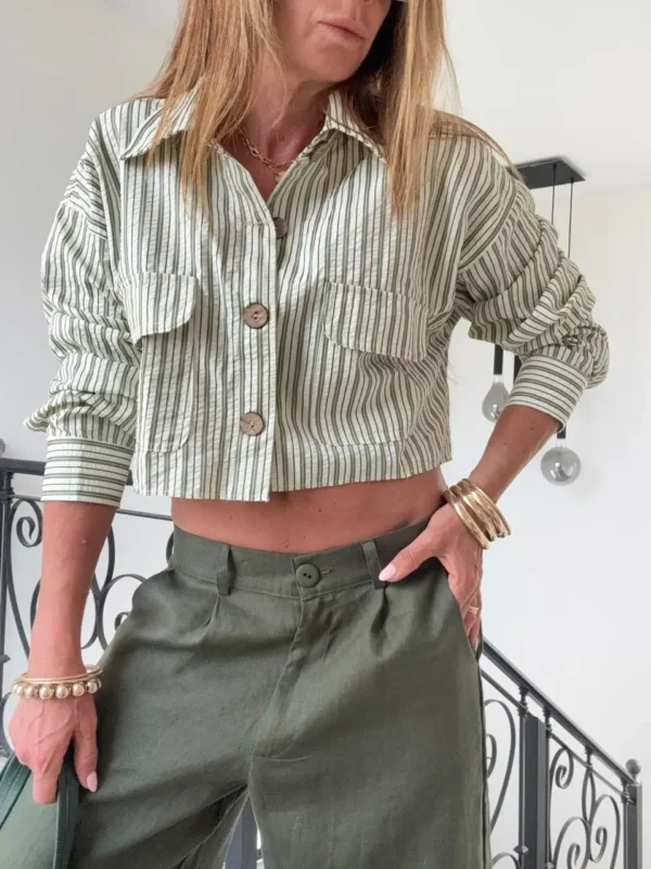 Pantalon sastrero ritta  lino 100% positano  romero - Image 7