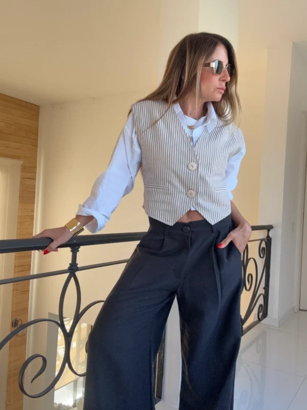 Pantalon sastrero ritta  lino Delhi negro - Image 11