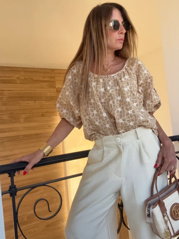 Blusa orange canela bordada - Image 9