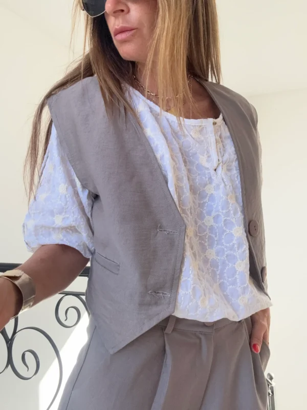 Blusa orange blanca bordada - Image 7