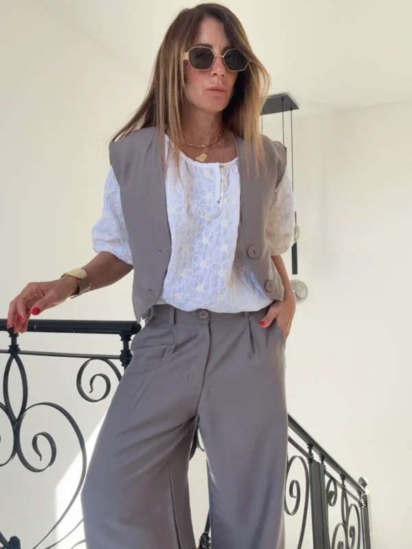 Blusa orange blanca bordada - Image 8