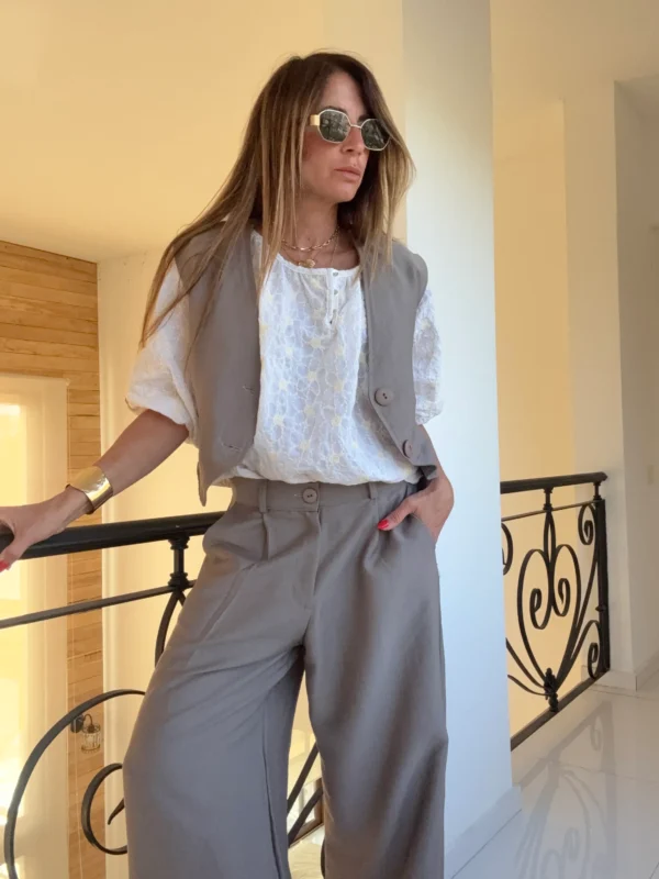 Blusa orange blanca bordada - Image 9