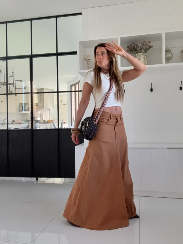 Falda crush ddl gabardina importada - Image 10
