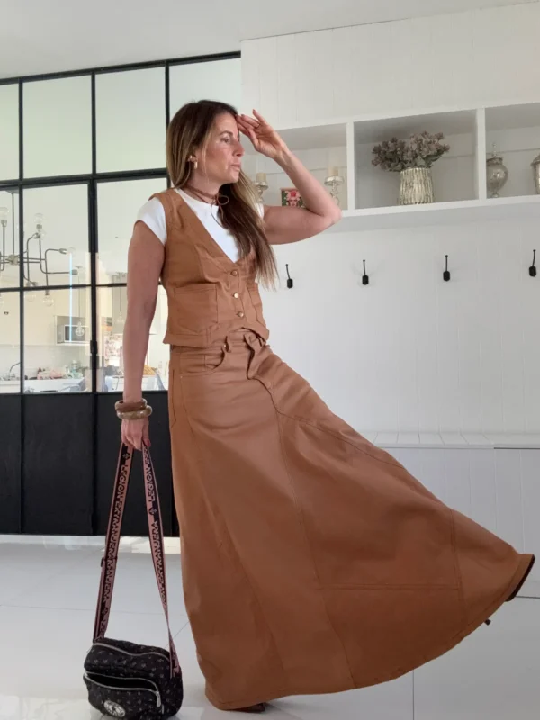 Falda crush ddl gabardina importada - Image 11