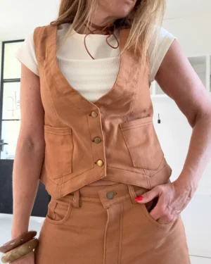 Chaleco Ddl Gabardina importada