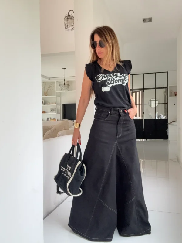 Remera ewa flame negra Cherry - Image 8