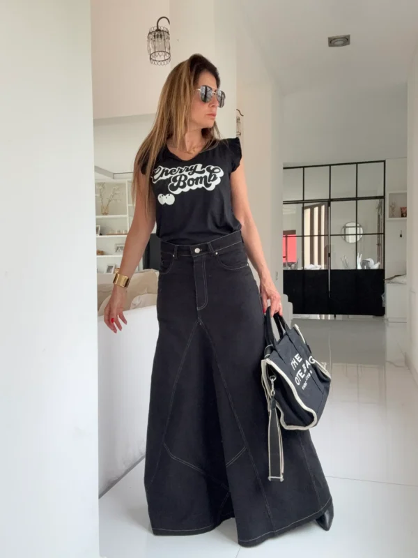 Remera ewa flame negra Cherry - Image 9