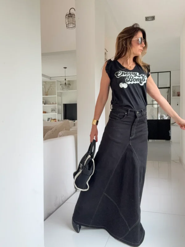 Remera ewa flame negra Cherry - Image 10