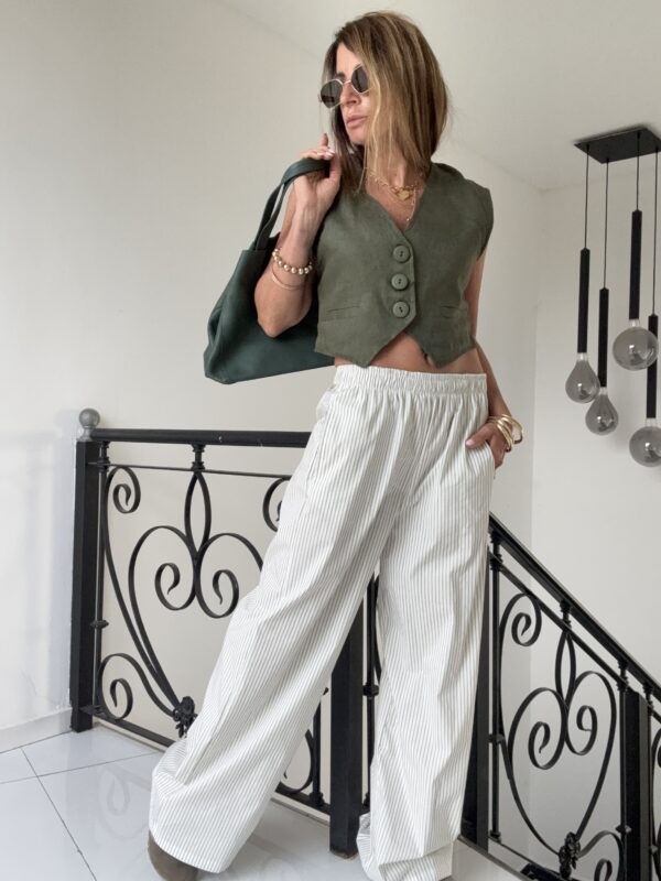 Pantalon pijamero taylor rayado finito verde - Image 6