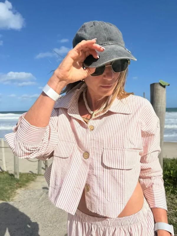Pantalon pijamero acasia vainilla con rayas rosadas y azules - Image 18