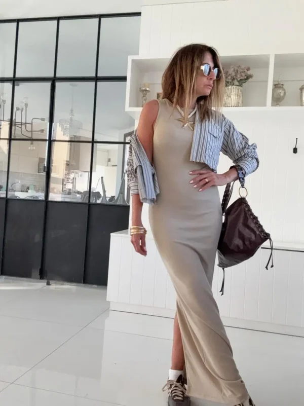 Vestido Morley vintage arena - Image 6
