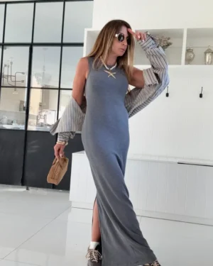 Vestido Morley vintage azulino