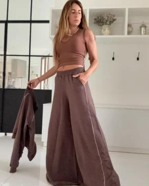 Jogger Palazo Jamie chocolate