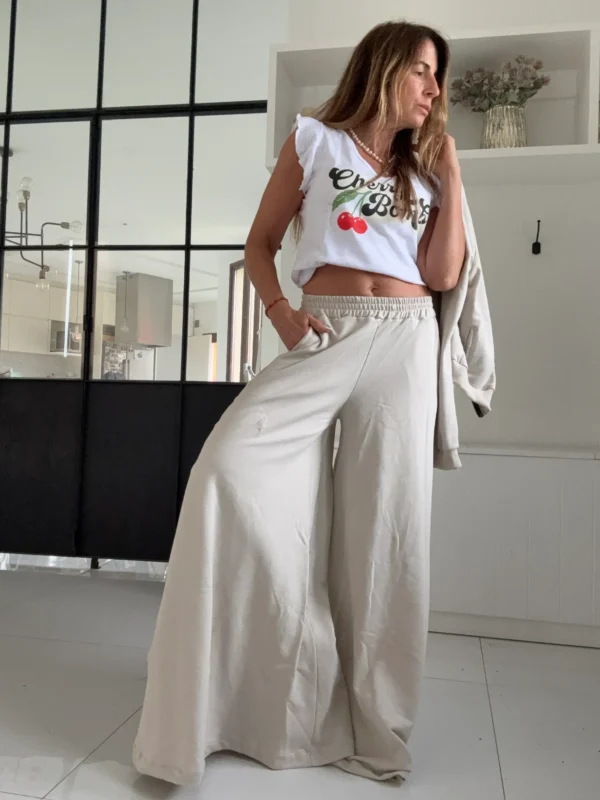 Jogger Palazo Jamie cemento - Image 2