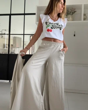 Jogger Palazo Jamie cemento